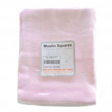 MS03-P: Pink 6 Pack Muslin Squares